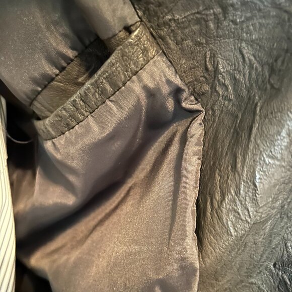 Vintage Men's Dual Control Full Length Black Duster/Trench Coat - Size L - Picture 7 of 7